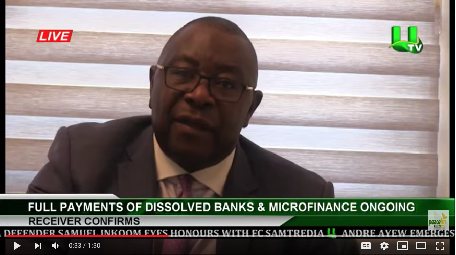 Receiver Confirms: Full Payments Of Dissolved Banks & Microfinance Ongoing